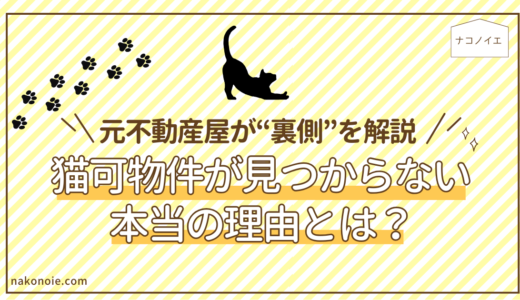 猫可物件が見つからない理由と探し方｜オーナーと仲介会社の裏側を元不動産屋が解説