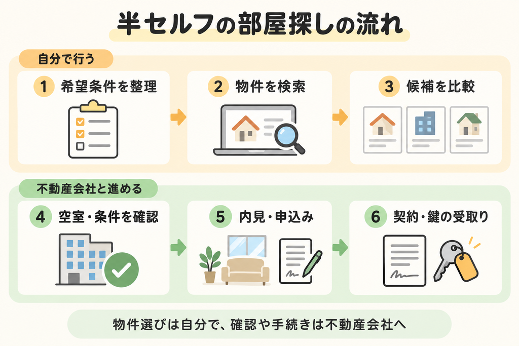半セルフ部屋探しの流れ